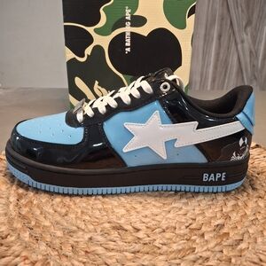 BAPE Kids Blue and Black Sneakers
